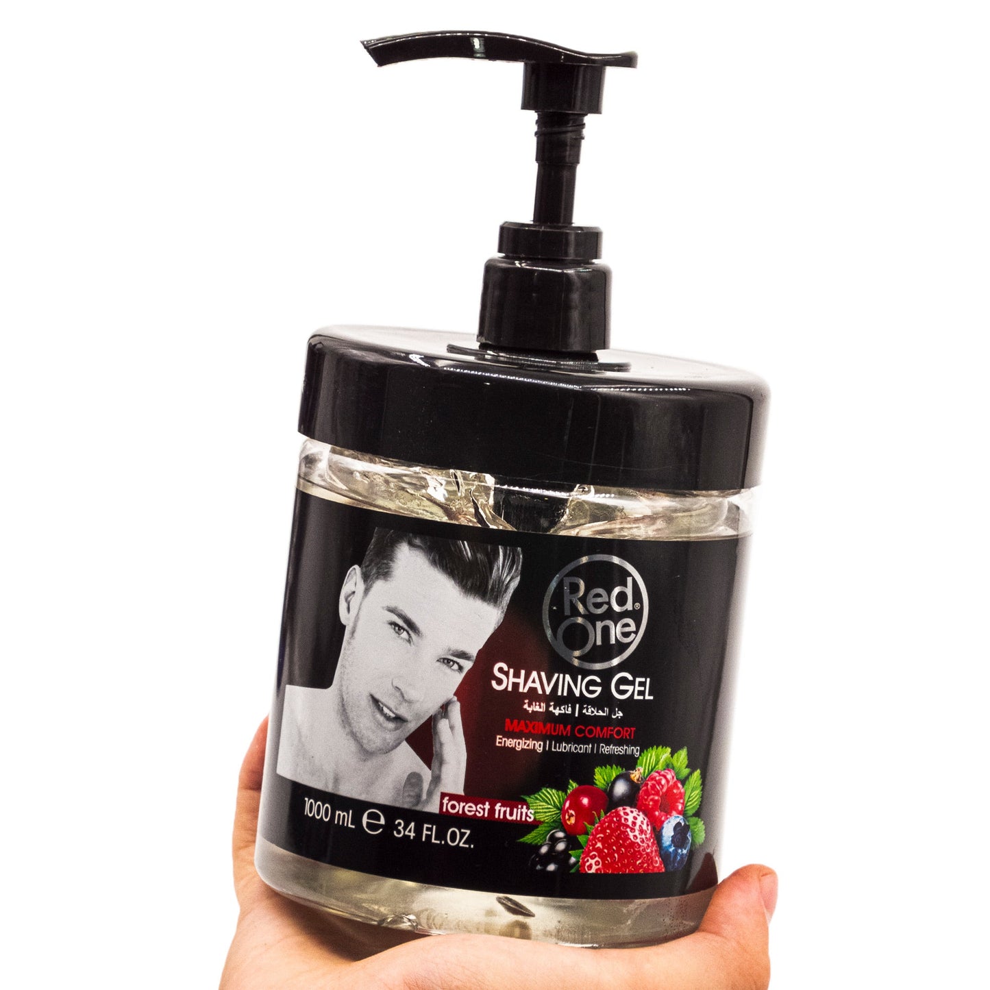 RED ONE: SHAVING GEL WITH PUMP 1000ML - FOREST FRUITS